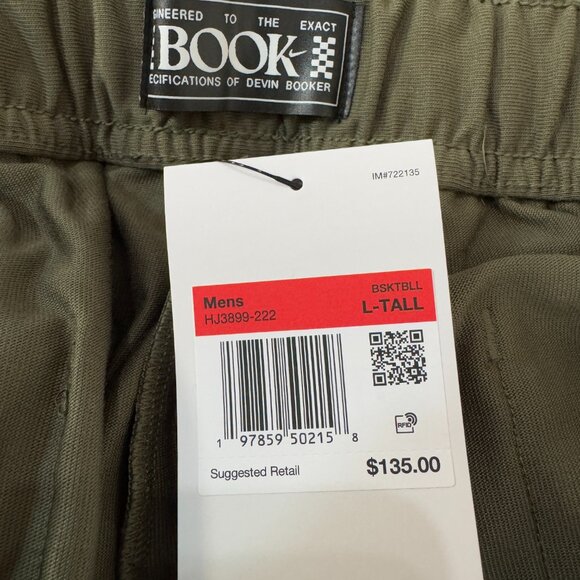 Nike Air Devin Booker Dri-FIT Tear Away Pants Olive Mens L-Tall HJ3899-222 NEW - Picture 9 of 16